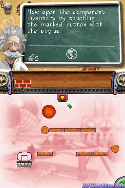 Crazy Machines gameplay screenshot on DS