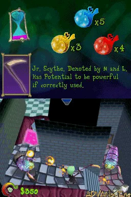 Death Jr. and the Science Fair of Doom gameplay screenshot on DS