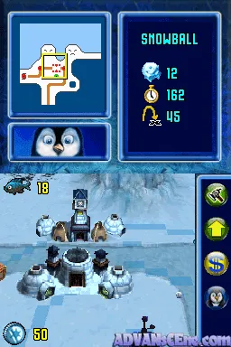 Defendin' de Penguin gameplay screenshot on DS