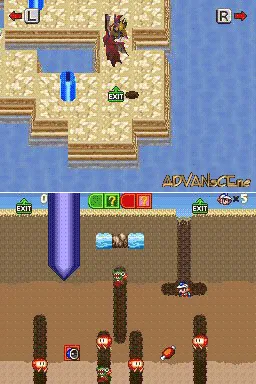 Dig Dug: Digging Strike gameplay screenshot on DS