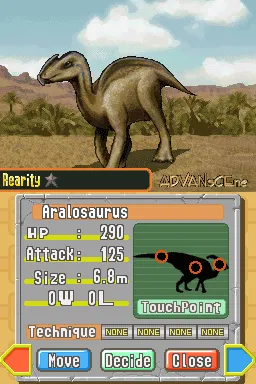 Dino Master gameplay screenshot on DS