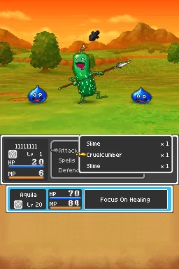 Dragon Quest IX gameplay screenshot on DS
