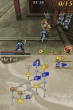 Dynasty Warriors DS: Fighter's Battle gameplay screenshot on DS