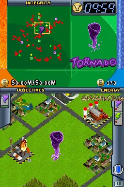 Elements of Destruction gameplay screenshot on DS