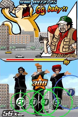 Elite Beat Agents gameplay screenshot on DS