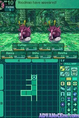 Etrian Odyssey II gameplay screenshot on DS