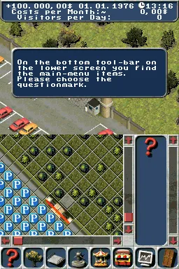 Family Park Tycoon gameplay screenshot on DS
