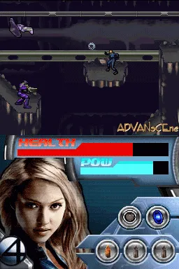Fantastic Four: Rise of the Silver Surfer gameplay screenshot on DS