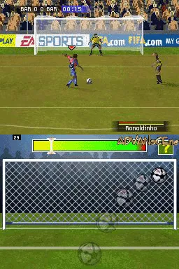 FIFA 08 gameplay screenshot on DS