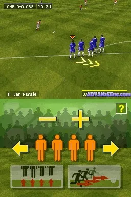 FIFA 09 gameplay screenshot on DS