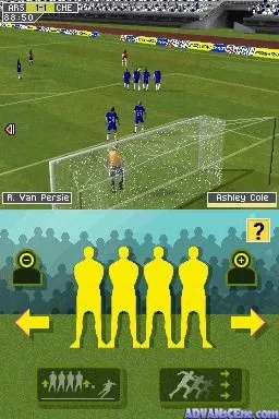 FIFA 10 gameplay screenshot on DS