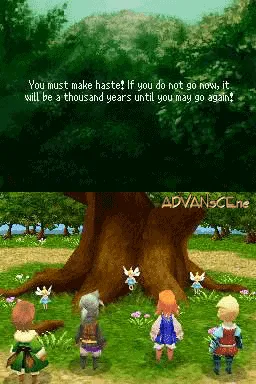 Final Fantasy III gameplay screenshot on DS