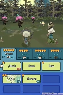 Final Fantasy: The 4 Heroes of Light gameplay screenshot on DS