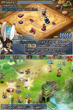 Final Fantasy XII: Revenant Wings gameplay screenshot on DS