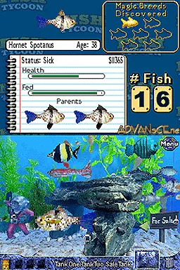 Fish Tycoon gameplay screenshot on DS
