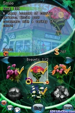 Florist Shop gameplay screenshot on DS