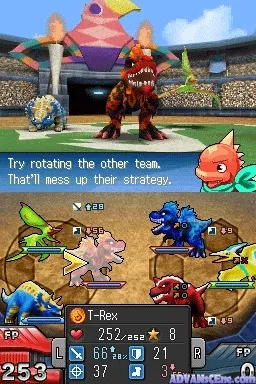 Fossil Fighters: Champions gameplay screenshot on DS