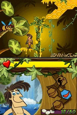 George of the Jungle and the Search for the Secret gameplay screenshot on DS