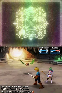 Golden Sun: Dark Dawn gameplay screenshot on DS
