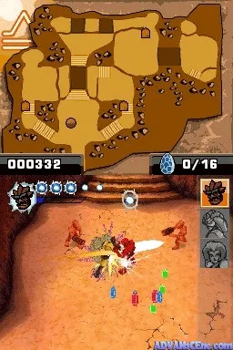 Gormiti: The Lords of Nature gameplay screenshot on DS