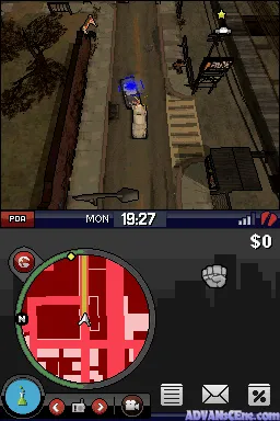 Grand Theft Auto: Chinatown Wars gameplay screenshot on DS