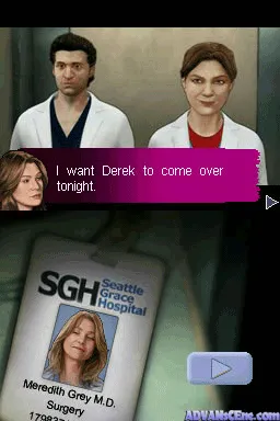 Grey's Anatomy: The Video Game gameplay screenshot on DS