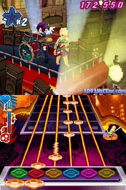 Guitar Rock Tour gameplay screenshot on DS