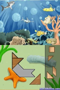 Hands On! Tangrams gameplay screenshot on DS