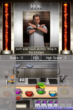 Hell's Kitchen: The Game gameplay screenshot on DS