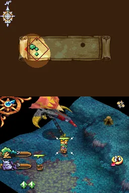 Heroes of Mana gameplay screenshot on DS