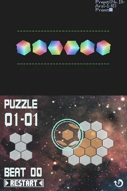 Honeycomb Beat gameplay screenshot on DS