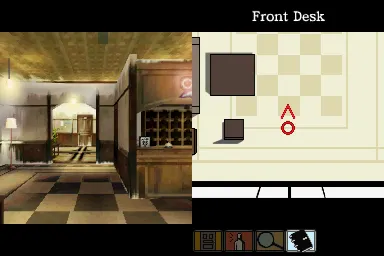 Hotel Dusk: Room 215 gameplay screenshot on DS