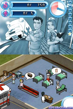 Hysteria Hospital: Emergency Ward gameplay screenshot on DS