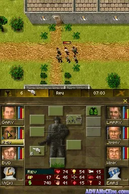 Jagged Alliance gameplay screenshot on DS