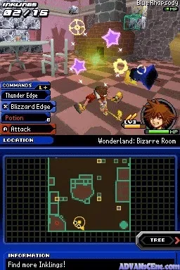 Kingdom Hearts Re:coded gameplay screenshot on DS