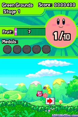 Kirby Mass Attack gameplay screenshot on DS