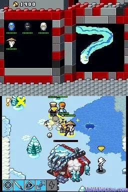 Lego Battles: Ninjago gameplay screenshot on DS