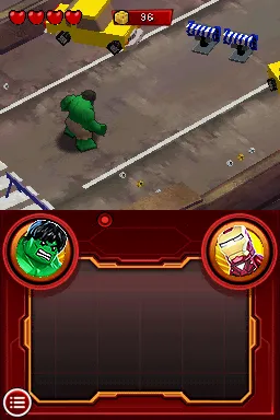 Lego Marvel Super Heroes gameplay screenshot on DS