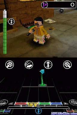 Lego Rock Band gameplay screenshot on DS