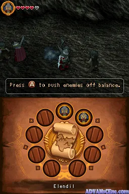 Lego The Lord of the Rings gameplay screenshot on DS