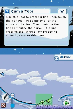 Line Rider 2: Unbound gameplay screenshot on DS