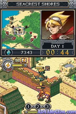 Lock's Quest gameplay screenshot on DS