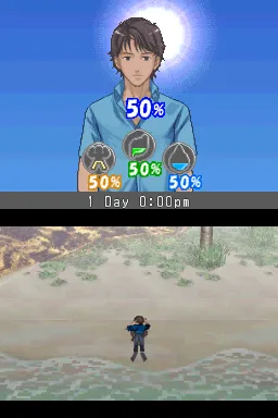Lost in Blue 2 gameplay screenshot on DS