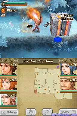 Lufia: Curse of the Sinistrals gameplay screenshot on DS