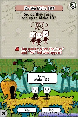 Make 10: A Journey of Numbers gameplay screenshot on DS