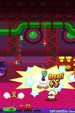 Mario & Luigi: Partners in Time gameplay screenshot on DS