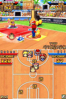 Mario Hoops 3-on-3 gameplay screenshot on DS