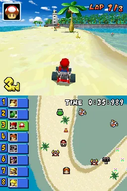 Mario Kart DS gameplay screenshot on DS