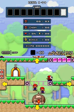 Mario vs. Donkey Kong 2: March of the Minis gameplay screenshot on DS