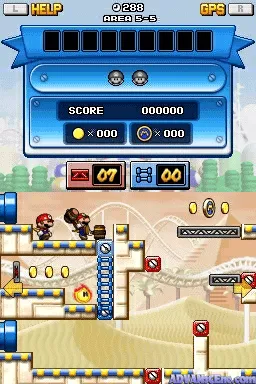 Mario vs. Donkey Kong: Mini-Land Mayhem! gameplay screenshot on DS